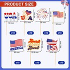70pcs 4th Of July American Flags Toothpick  Usa Mini Stick Cupcake Toppers  Red