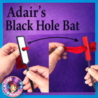 Adairs Black Hole Bat Silk   Paddle Close Up Magic Trick Color Change Red White