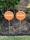 2 - Vivint  Reflective Security Yard Sign W  8- Decals        Brand New    