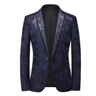 Men s Suit Blazer Jacket One Button Slim Fit Formal Coat Business Casual Tops
