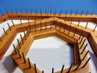 Vintage Wooden Lap Loom Hexagon Lot Of 3 Handmade Different Sizes Weaving Crafts