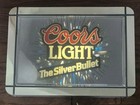 Vintage 1990 Coors Light Silver Bullet Lighted Starburst Back Bar Motion Sign