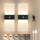 2pk Modern Wall Lighting Up Down Cube Bedroom Sconce Lamp Fixture Light Indoor