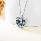 Dorunmo Heart Locket Necklace That Holds Pictures Sterling Silver Butterfly L   
