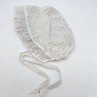 Antique Edwardian Era Baby Bonnet cotton Voile And Lace