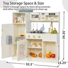 Play Kitchen For Kids Chef Pretend Wooden Kitchen Playset With Real Lights   Sou