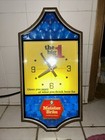 Meister Brau The Big 1 Lighted Advertising Beer Bar Clock Sign Works