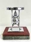 Pottery Barn Santa Claus Silver Tray Candle Holder Votive Display