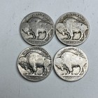 Buffalo Nickel 5c Lot Of 4 Us Buffalo Nickels Unreadable Dates
