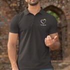 Personalised Custom Embroidered Your Text Polo Autism Awareness Kids Love Heart