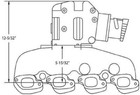 454 7 4 8 2 502 Exhaust Manifold Package Riser Elbow Big Block Mercruiser Bravo