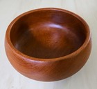 Large Vintage 9    Genuine Teak Hand-turned Wooden Bowl Mcm  Scandinavian Style