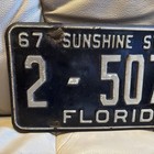 1967 68 Florida License Plate 