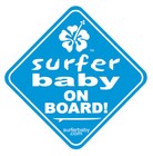 Surfer Baby On Board Car truck Safety Vinyl Window Sticker Sign Decal 3 Colors