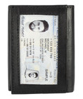 Men   s Trifold Lambskin Leather Wallet   Id Wallet With Multiple Card Pockets