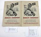 2 Kansas City Athletics Baseball Scorebooks Autographs 1956 Enos Slaughter   
