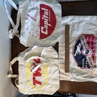 Lot 3 Rare Vintage Airline Canvas Bags Twa United   Capital Airlines Mid Century