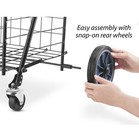 Ms Shopping Cart     Durable Rolling Grocery Cart For Home   Storage Use