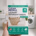 Clean People Laundry Detergent Sheets - Fresh   Clean - 48 Loads  Hypoallergenic