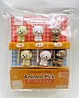 2026 New Animal Cat Dog Bear Deco Food Picks 6pcs For Lunch Box Bento Daiso