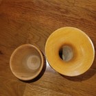 Antique Ukrainian Hand Carved Wooden Vase And Cup Folk Art