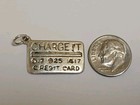 Sterling Silver   Credit Card Charm   Charge It     Vintage