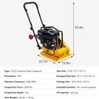 7hp 212cc Plate Compactor  Gas Engine Compaction Force 4200 Lbs  22 1 X 15 9