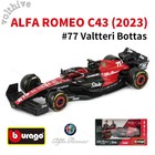 Burago 1 43 Alfa Romeo F1 C43 Team  77 Bu38086-bo Valtteri Bottas Diecast Car