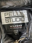 Pelle Studio Men s Black Leather Bomber Jacket Full Zip Point Collar Short Xl