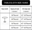 Round Vinyl Fitted Tablecloth With Flannel Backing Elastic Edge Design Table