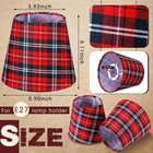 6 Pcs Christmas Lamp Shades Set 5 91 w X 5 12 h Hardback Chandelier Shade Red   