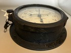 Vintage Chelsea Clock Co Boston Black Bakelite Us  Government Clock With Key