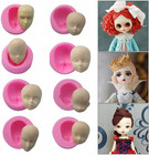 8pcs set 3d Baby Face Soft Clay Mold Tools Doll Faces Silicone Mold Fondant Cake