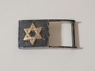 10k Gold  Sterling Silver Belt Buckle Star Of David Judaica Judaism Rare 925 10k
