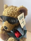 First   Main Plush Teddy Bear Biker Rose Jacket Sunglasses 12    W  Tag Vintage