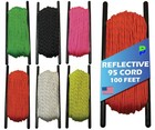 Reflective Neon Orange - Type 1 95 Cord 1 59mm 100ft Nylon Rope - Made In Usa