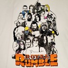 Wwe Wwf Royal Rumble Shirt Mens Medium M White Pro Wrestling Distressed Nwt