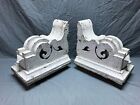 Antique Pair Chunky Corbels Roof Brackets Victorian Shabby Vtg Chic Old 1019-23b
