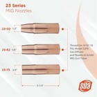 Mig Nozzles Replacement For Lin 200-400   Tweco  2- 4 Guns - Model  23 -threaded