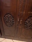 Antique Carved Wooden Armoire Wardrobe With Drawers Solid Wood