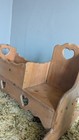 Antique Rocking Wooden Baby Cradle With Chair 30in Long 26in Tall