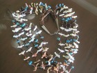 Native American Zuni Five Strand Heishi And Carved Shell Birds Necklace