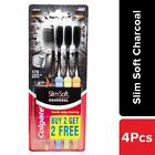 Colgate Slim Soft Charcoal Toothbrush - 4 Pcs  buy 2 Get 2 Free 
