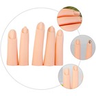 5pcs Silicone Nail Art Fake Fingers Training Practice Finger Models  complexion 