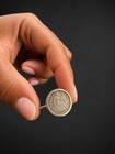 925 Sterling Silver 1853 Seated Liberty Half Dime Ring  Size 7 