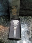 Rosenthal Versace Crystal Clear Frosted Wine Stopper  vintage in Box 