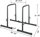 Adjustable Dip Bar Stand Station Heavy Duty Parallette   Parallel Bars 550 Lbs