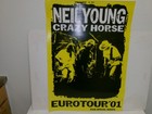 Vintage Original Neil Young And Crazy Horse Euro Tour  01 Concert Poster-24 x34 