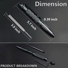 4 Pack Tactical Pen Aluminum Self Defense Tungsten Glass Breaker Writing Black