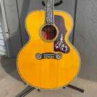 Us J-200 Yellow Acoustic Guitar Solid Spruce Top Rosewood Exquisite Fretboard